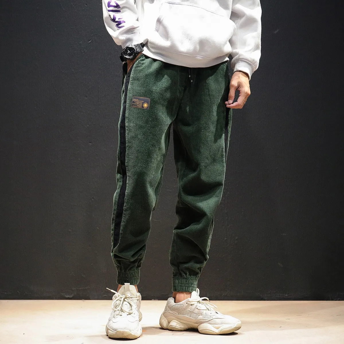 Новый стиль осень зима Молодежные мужские корейские свободные вельветовые