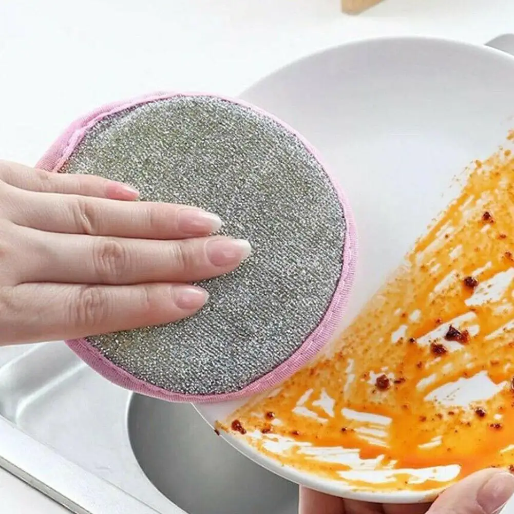 

Двусторонняя зеркальная щетка для мытья посуды, посуда, бытовая зеркальная Чистящая Щетка, кухонные инструменты для мытья посуды F8I3