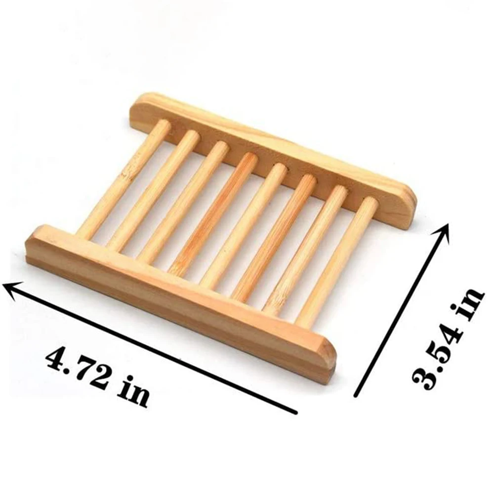 10 pcs wooden bamboo soap holder dish bathroom shower plate stand box home box pack of 10 wooden bamboo free global shipping