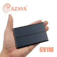 1pcs 6v 1w solar cell mini solar system diy for battery solar panel 110mm60mm polycrystalline silicon