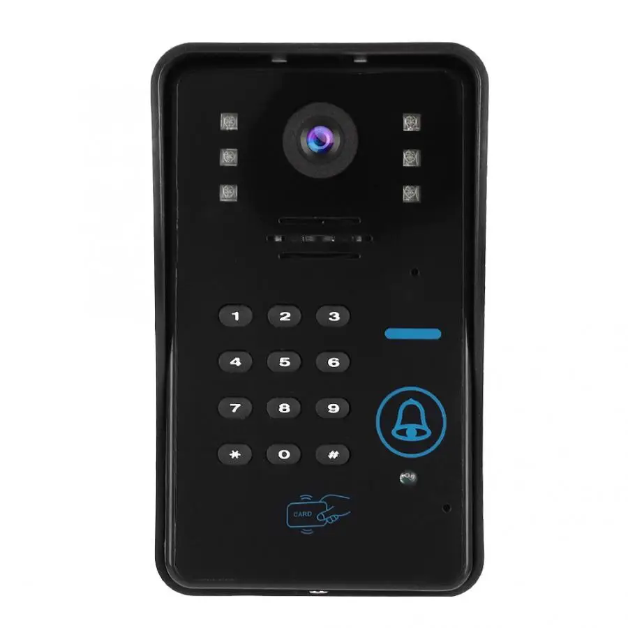 1080P 7in проводной видео дверной звонок HD цифровой IPS монитор пароль карта
