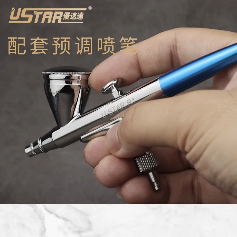 Аэрограф Ustar R1 с компрессором 0 3 мм краскопульт скорости для модели Gundam хобби