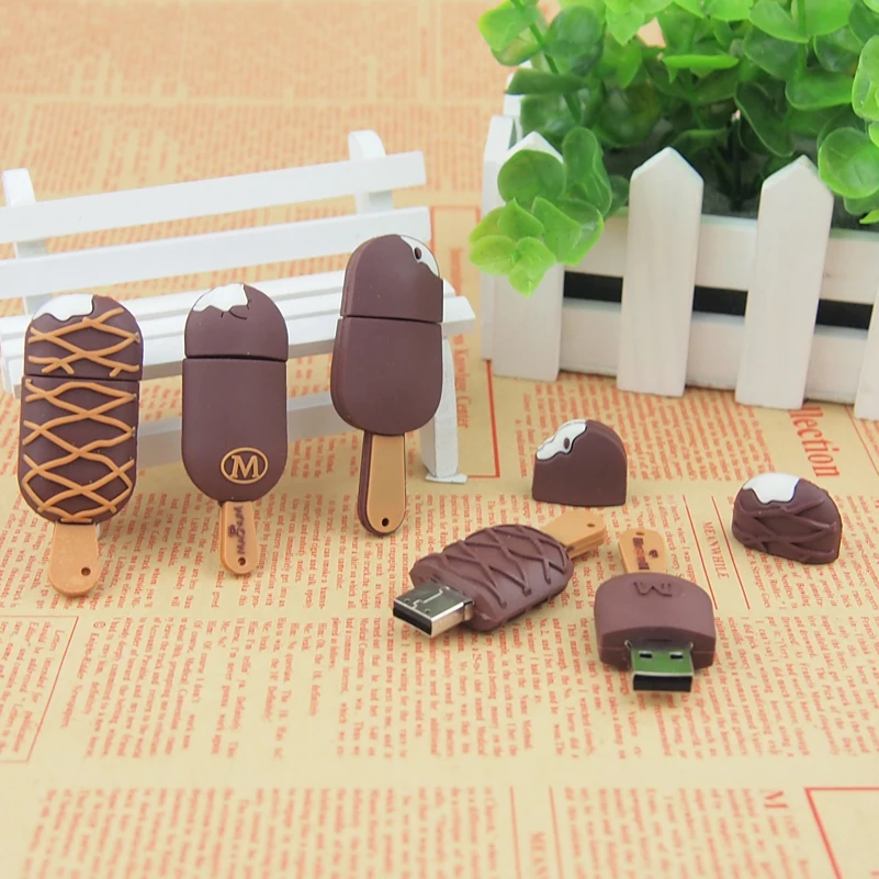 Креативный дизайн эскимо Usb флеш накопитель 2 0 32 Гб 64 128 МБ силиконовый U Stick Ice Cream