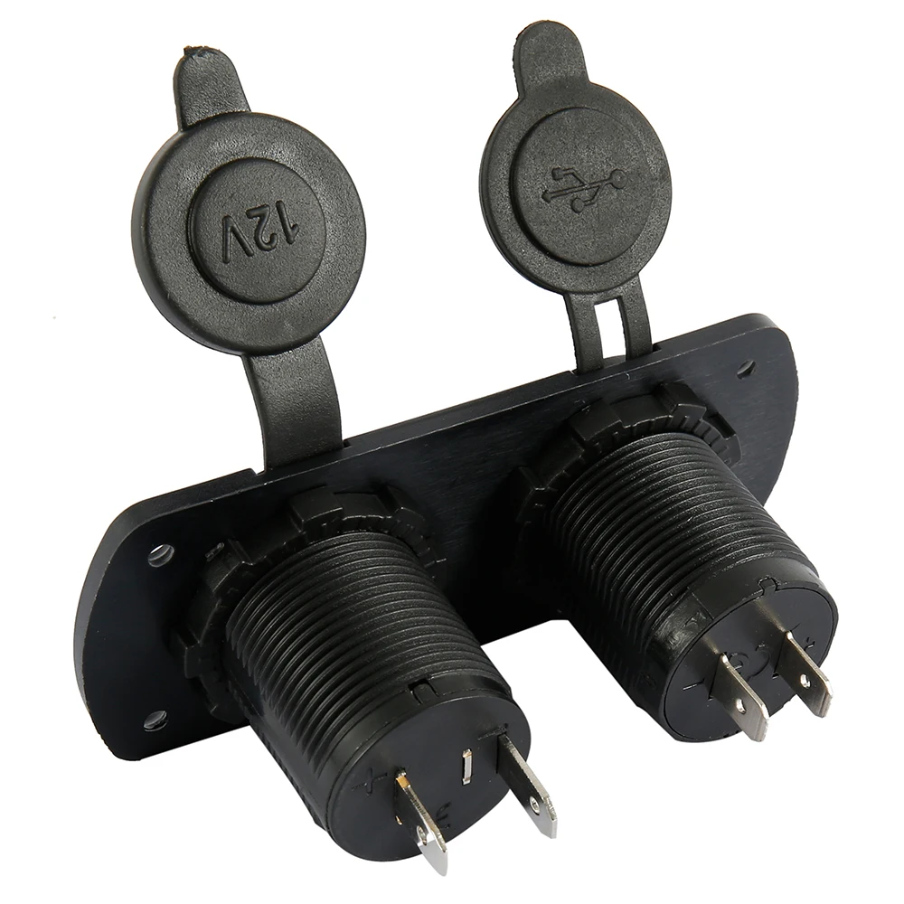 

Sigarettenaansteker 12V USB Waterdichte Plug Power Outlet Adapter Car Voor Marine Boot Motorfiets Truck Lader Met stof Plug