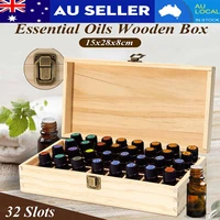 32 grids essential oil natural wood box aromatherapy wooden box treasure jewelry storage organizer handmade craft for home decor