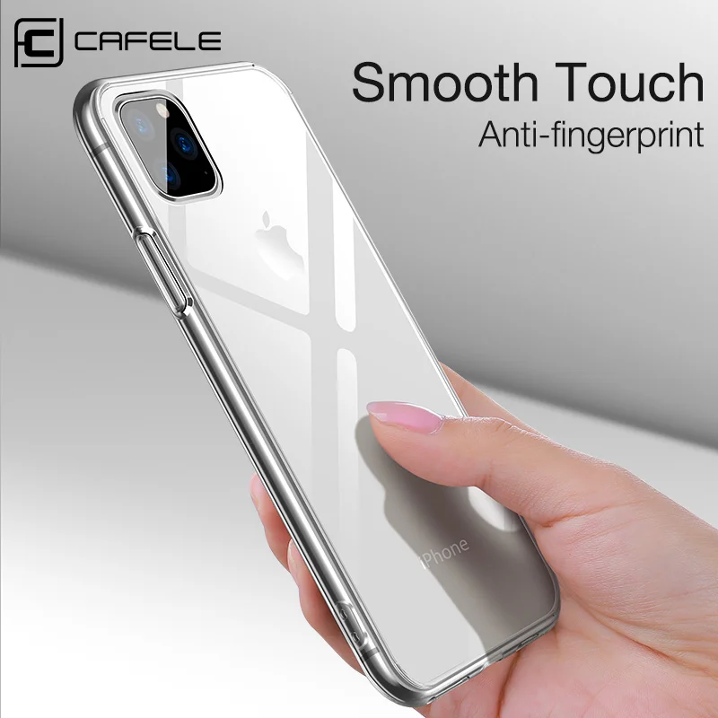Cafele for iPhone 11 Pro Max Transparent Tempered Glass and TPU Edge Case Ultra Thin Protective Cover pro |