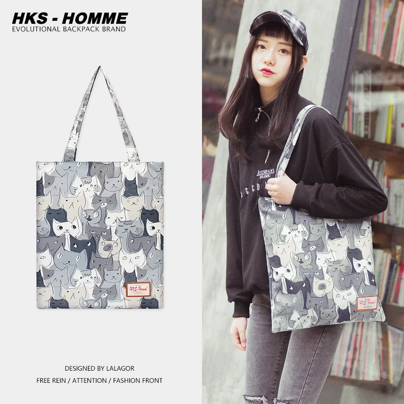 Женская тканевая сумка тоут HKS HOMME 2018 Хлопковая ручной работы для покупок женские