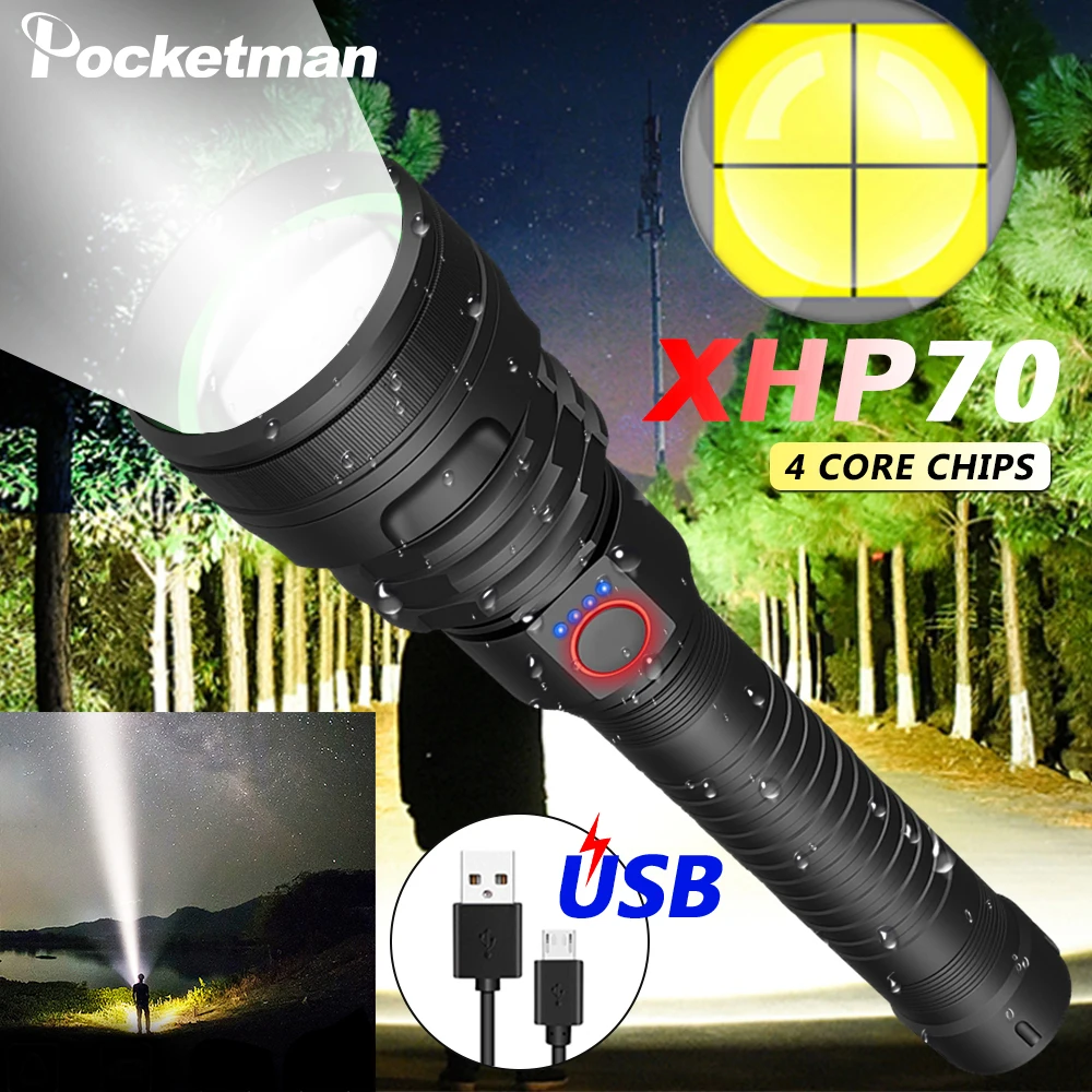 8000 Люмен XHP70.2 самый мощный светодиодный вспышка светильник 26650 USB фонарь xhp70 xhp50 18650