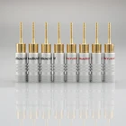 10 шт. Высокое качество Новинка 24K Золотая булавка для динамика ангел 2 мм банановый штекер для динамика провод динамика винтовой замок соединитель