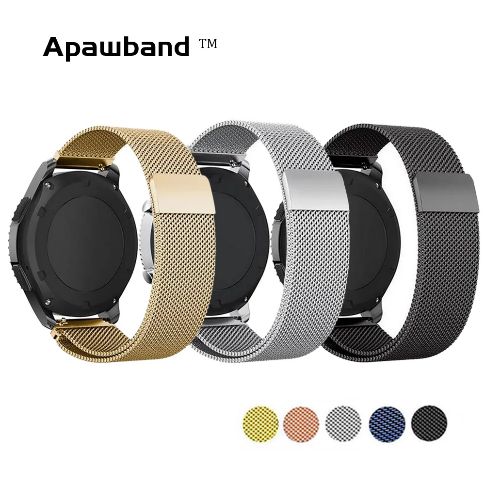Ремешок из натуральной кожи для samsung Galaxy Watch, мягкий сменный Браслет-браслет с застежкой из нержавеющей стали для gear s3