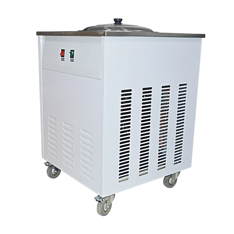 220 В коммерческая машина для приготовления жареного мороженого в рулонах одна