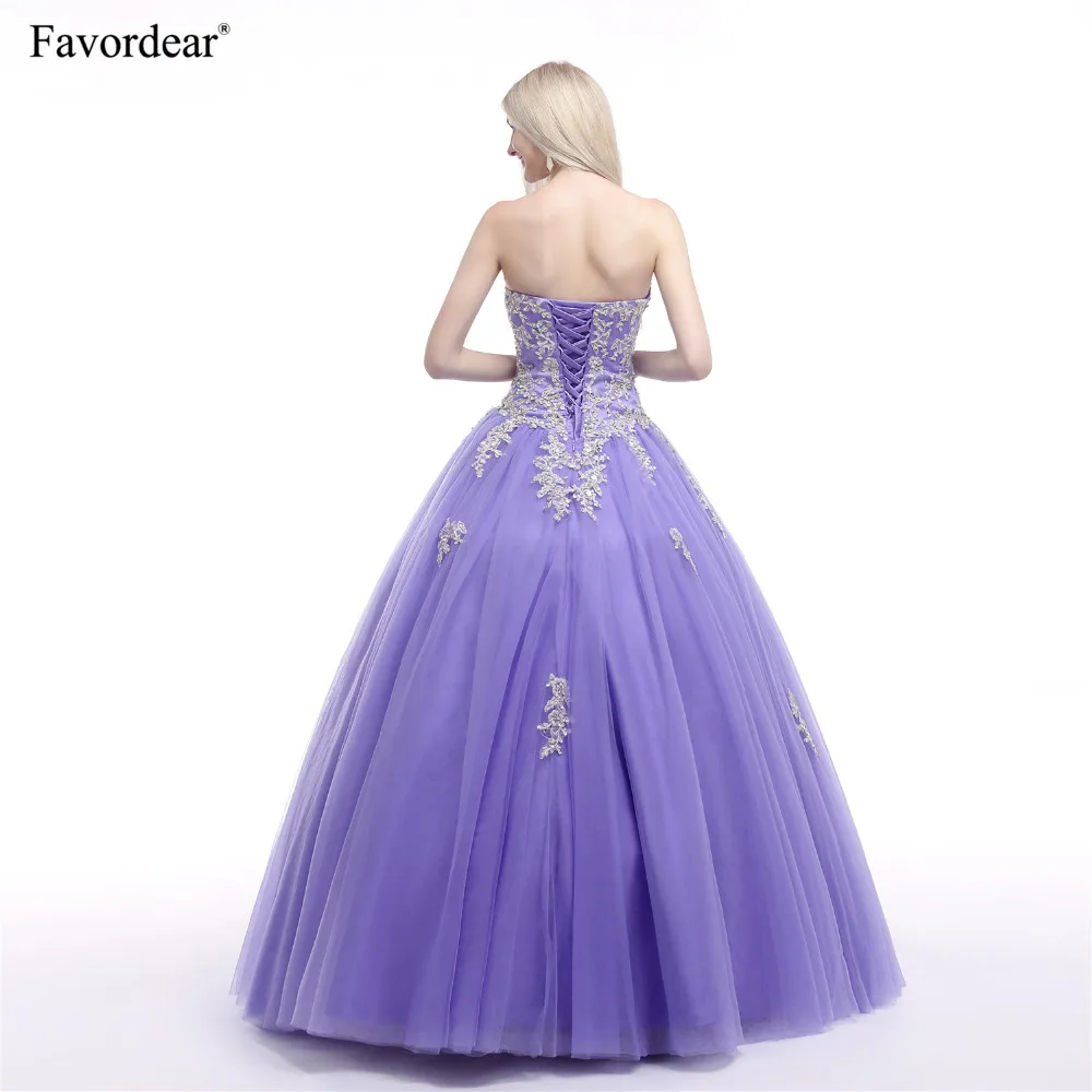 Бальное платье Милая Лаванда с золотыми бусинами 15 лет|Платья на