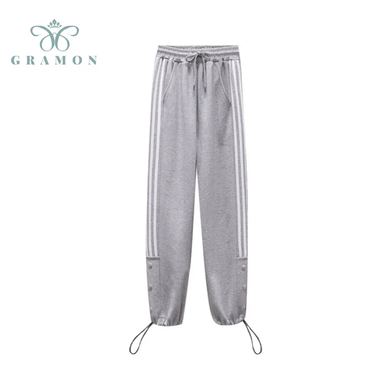 Брюки-султанки Женские повседневные джоггеры свободного кроя спортивные штаны в