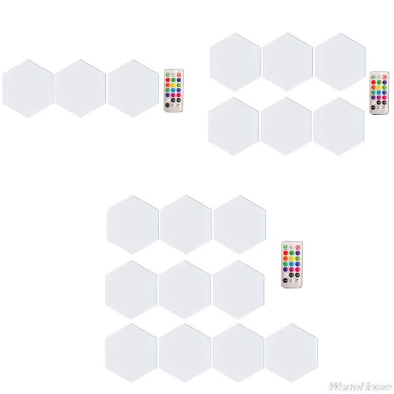 

Quantum Light Touch Sensor Night Lights Remote Control LED Hexagon Light Game Room Ambient Light M06 21 Dropshipping