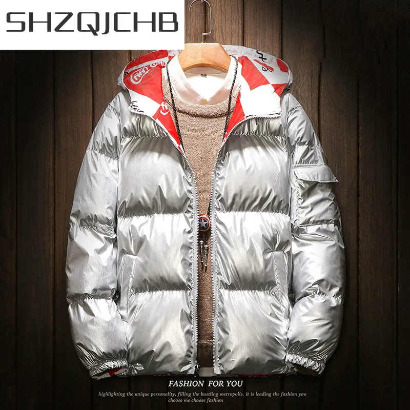 

Мужская зимняя куртка SHZQ 2021, уличная одежда, повседневная теплая парка, пальто с принтом, модная мужская зимняя куртка с лезвиями LW1099