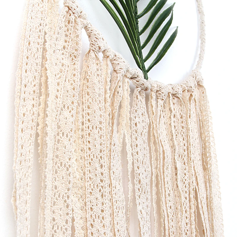 Macrame Hanging Wall Tapestry Catcher Plants Dream Boho Decor artificielle feuilles | Дом и сад