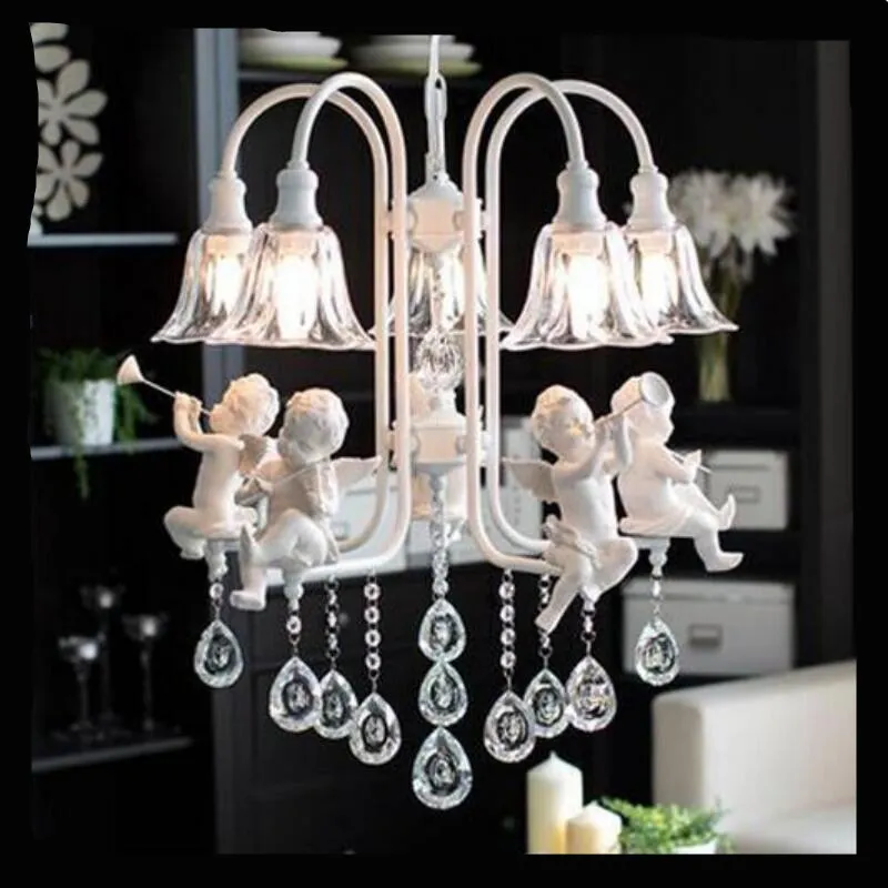 

European led k9 crystal Angel chandelier led lamp living room chandeliers lighting creative led lustre light angel lamps Z30