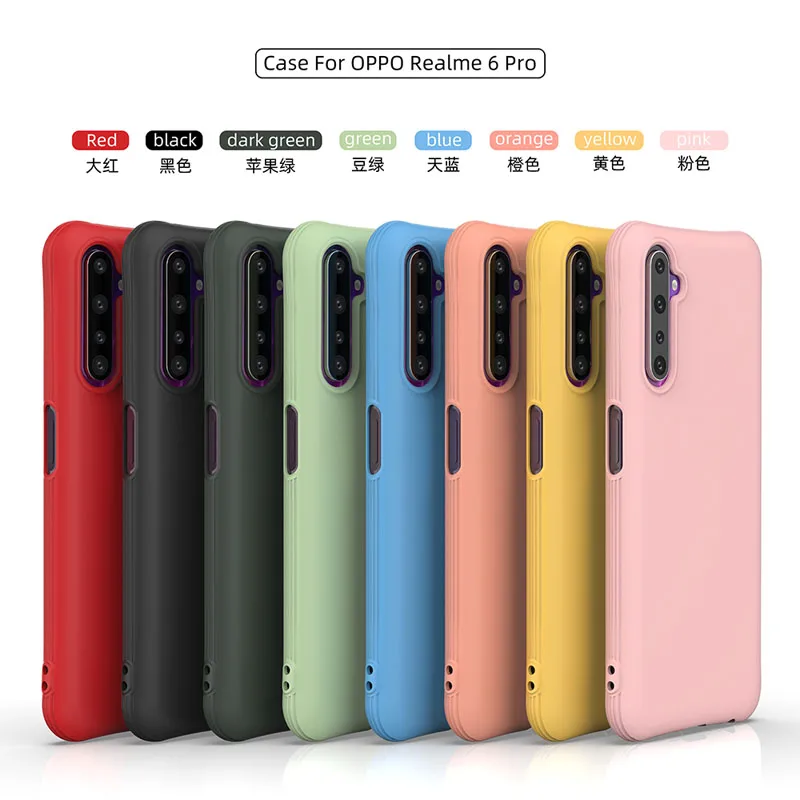 Silicone Matte Case For Oppo A52 A72 A92 A83 A1 F9 Realme C11 C15 5 6 7 Pro 5S 5i XZ XT A3S A5 AX5S Slim Back Cover Coque | Мобильные