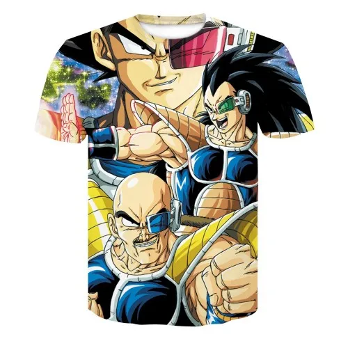 Dragon Ball Z футболки мужские летние модные 3D принт Супер Saiyajin Сон Гоку черные Zamasu