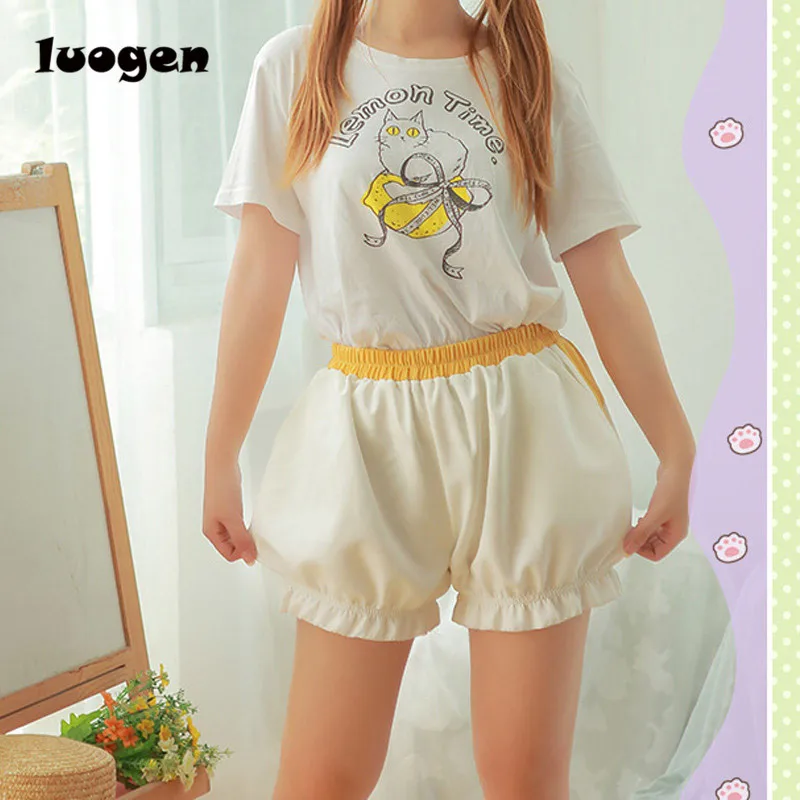 Шорты корги женские в стиле Харадзюку милая собачка бутоны-тыквы пузыри одежда