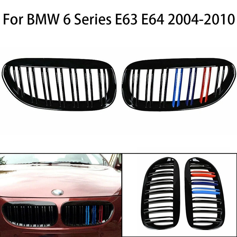 

Gloss Black M Color car front Grilles Hood Grille For BMW E63 E64 650i 645Ci M6 04-10 Coupe Convertible accessories parts