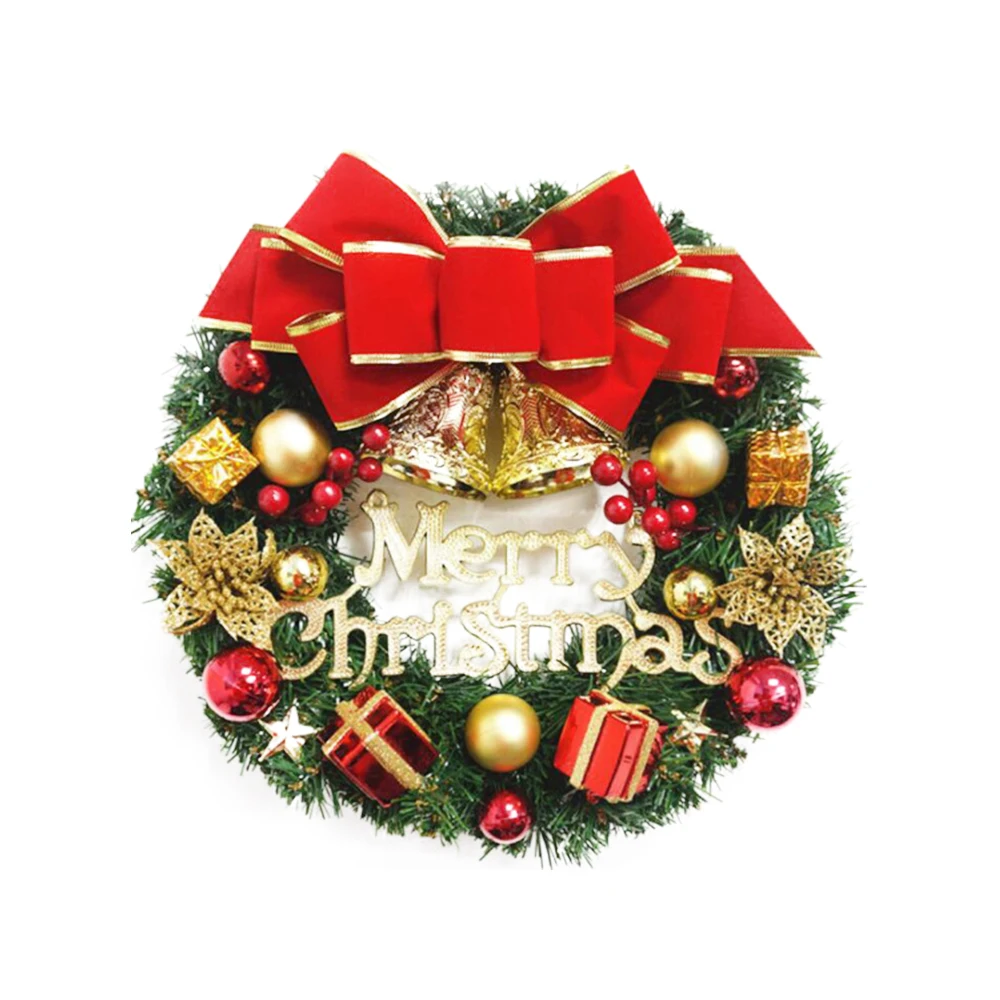 

Christmas Wreath Pendant Merry Christmas Front Door Decoration Wall Artificial Pine Wreath Home/Shop/Office/Classroom Decoration
