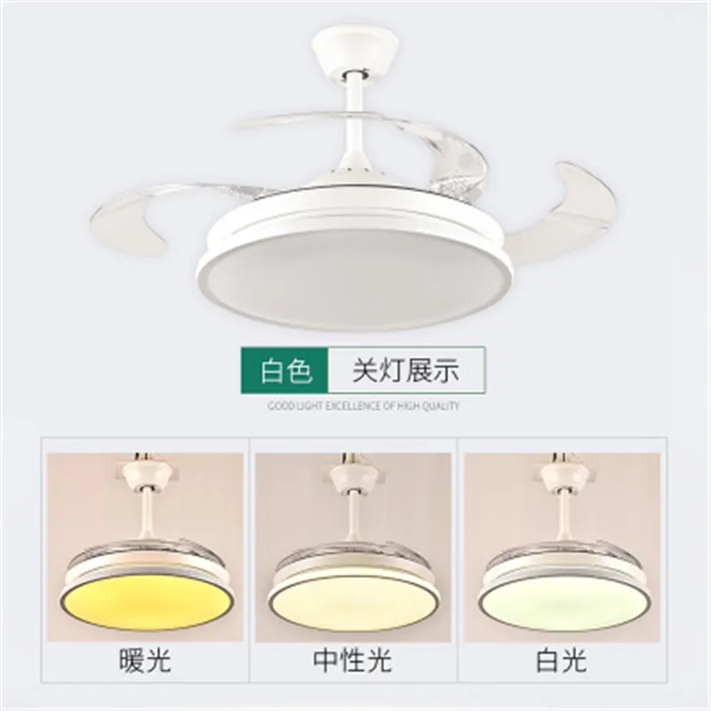 Невидимый вентилятор 36/42 дюйма светодиодный светильник для ресторана гостиной