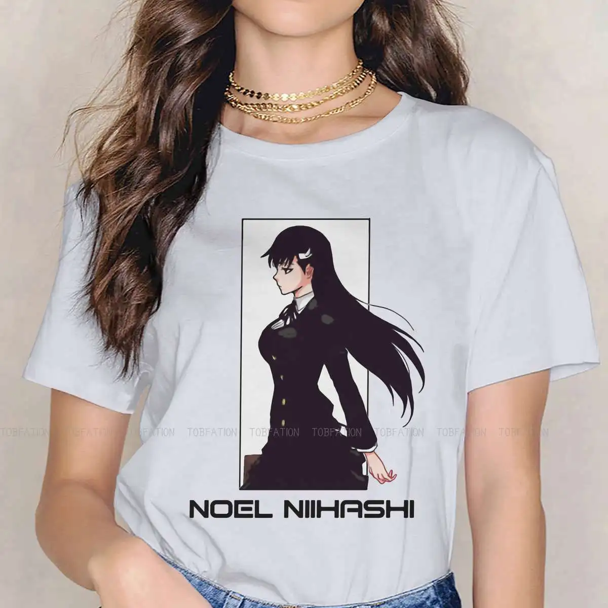 

Футболка женская Niihashi с круглым вырезом и коротким рукавом, 5XL