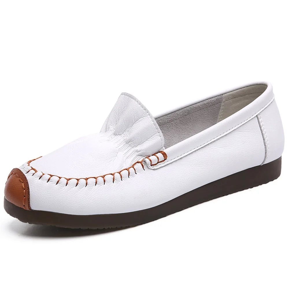 

New Summer Shoes Women 2021 Elegant Sewing Ladies Comfortable Slip On Flats Home Outdoor Office Female Large-Sized Loafers