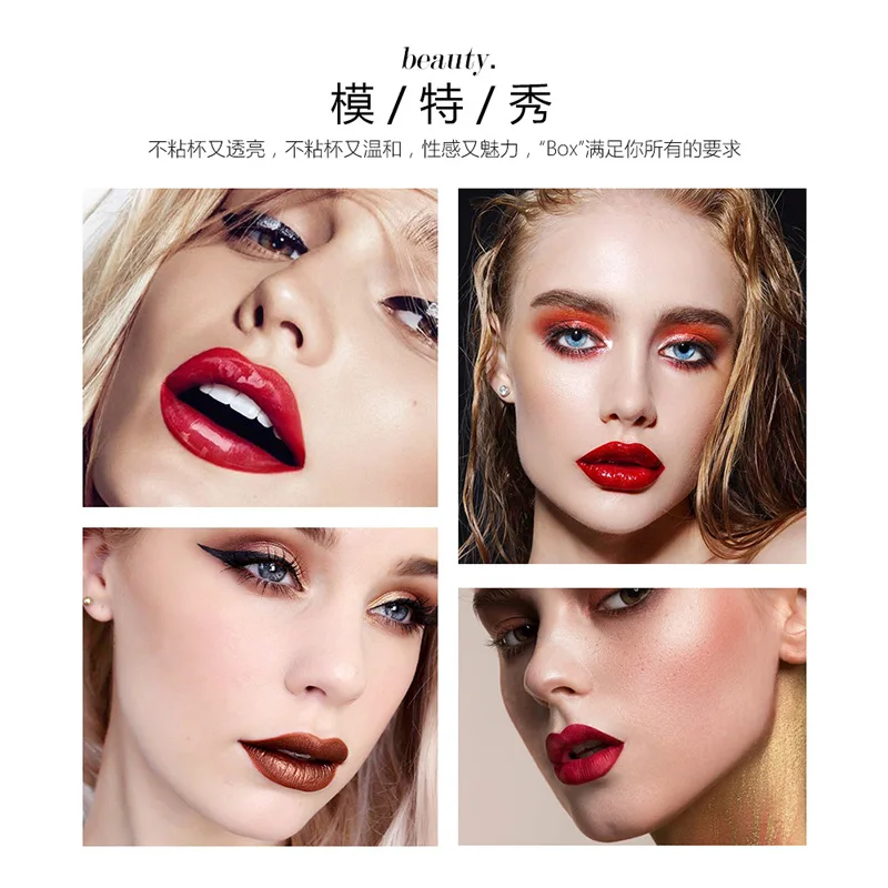 Women's Fashion 6pcs/set Matte Lipgloss Glittle Metallic Liquid Lipstick Velvet Long Lasting Lip Glosses Moisturizer Makeup | Красота и