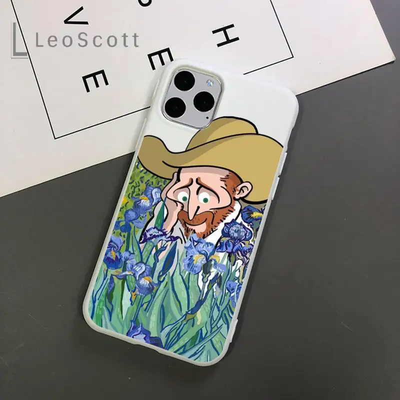 

Aesthetic Van Gogh graffiti Phone Case Candy Color for iPhone 11 12 mini pro XS MAX 8 7 6 6S Plus X 5S SE 2020 XR