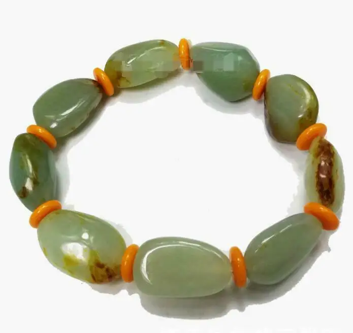 

Chinese Natural Xinjiang Hetian Jade Bracelet Men Stone Bracelet Antiques