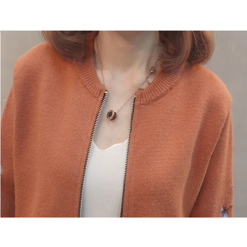 

Knit a female cardigan The new 2020 autumn fashion short woman with a small shawl embroidered cardigan sweater coat