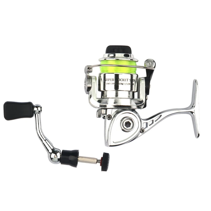 

EMMROD XM100 Pocket Spinning Fishing Reel Alloy Fishing Tackle Small Spinning Reel 4.3:1 Metal Wheel Pesca Small Reel