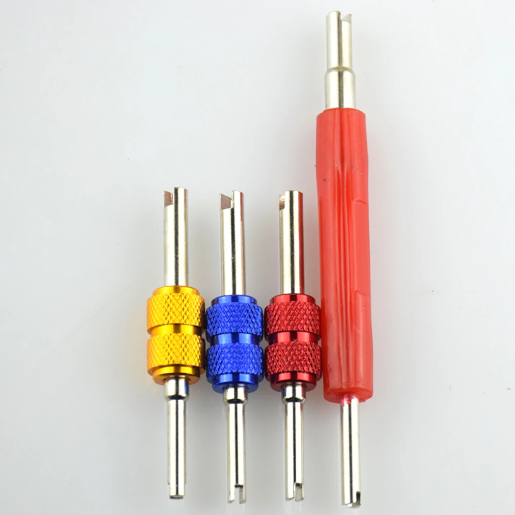 

4 Pieces Valve Stem Core Remover Tire Repair Tool Set for Truck Auto Car