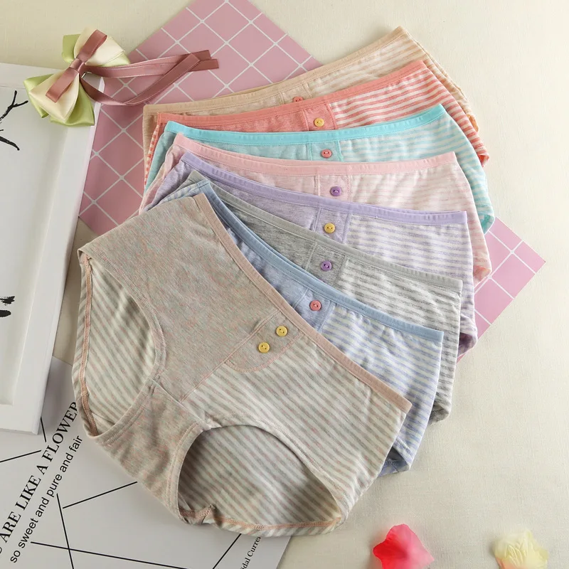 

Ladies Seamless Panties, Colored Cotton Striped Low-waist Briefs, Hip-lifting Natural Breath, College Style Ladies Panties Sexy