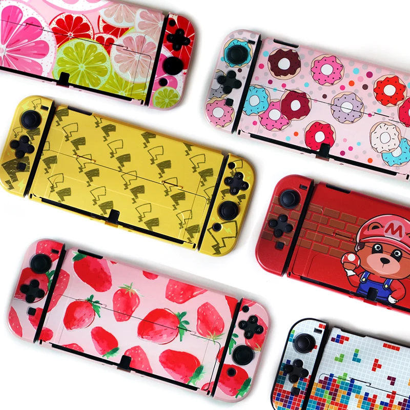 

Cute Transparent Cherry Blossoms Flowers Storage Cover Protect Shell Case For Nintendo Switch OLED