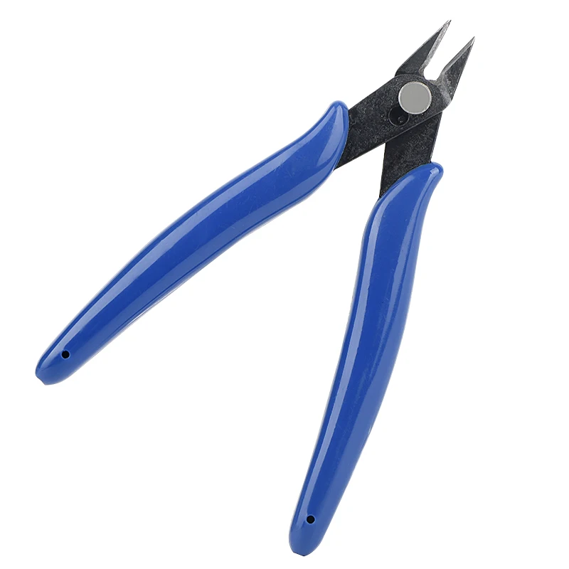WMORE электрические провода Кабельные плоскогубцы Сторона Snips кусачки щипцы противоскользящая изоляционная Резина мини диагональные плоскогубцы инструмент - Цвет: Темно-синий