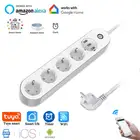 Универсальный умный удлинитель с Wi-Fi для Alexa,Google Home Alice, мультирозетка с 4 розетками переменного тока и 3 USB-портами для зарядки, Голосовое управление