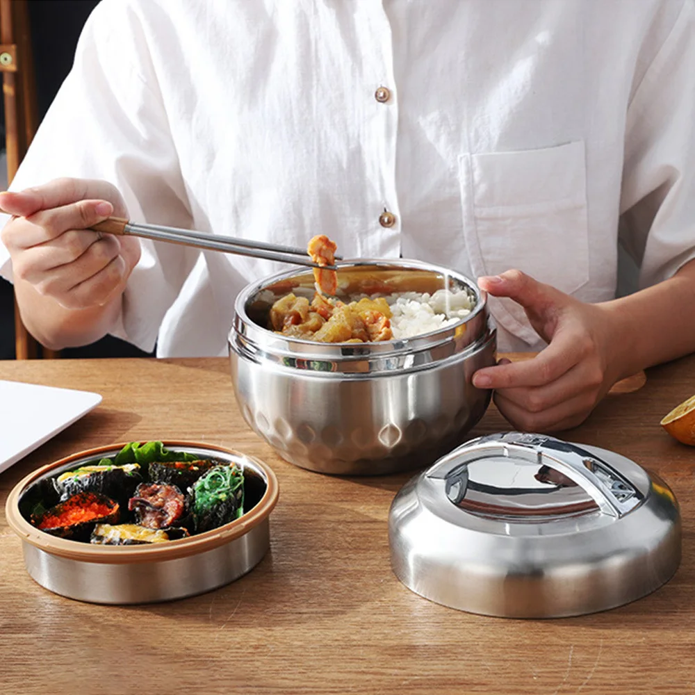 Портативный Ланч-бокс из нержавеющей стали Bento сумка для обедов с теплоизоляцией