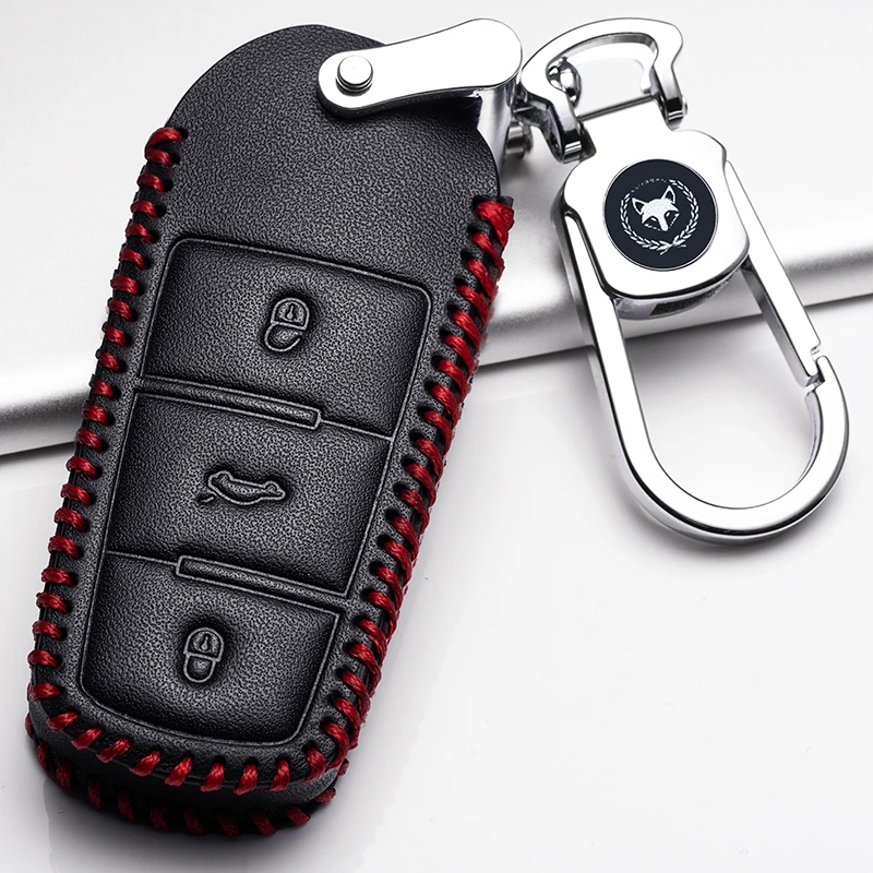 Кожаный чехол для автомобильных ключей пульт дистанционного управления Volkswagen VW