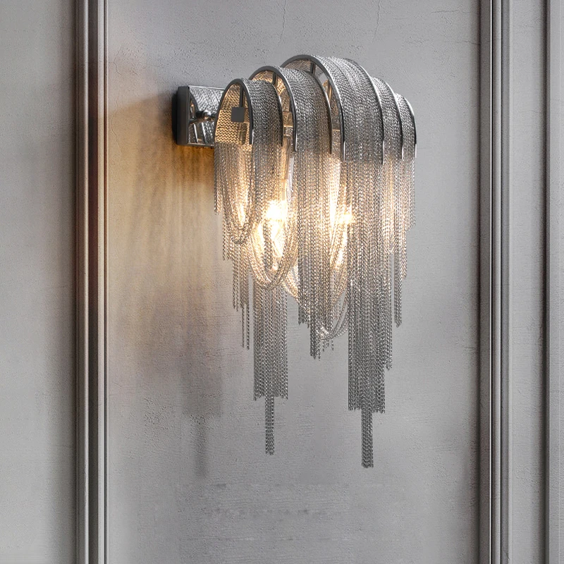 Хромированный алюминиевый светодиодный настенный светильник настенные