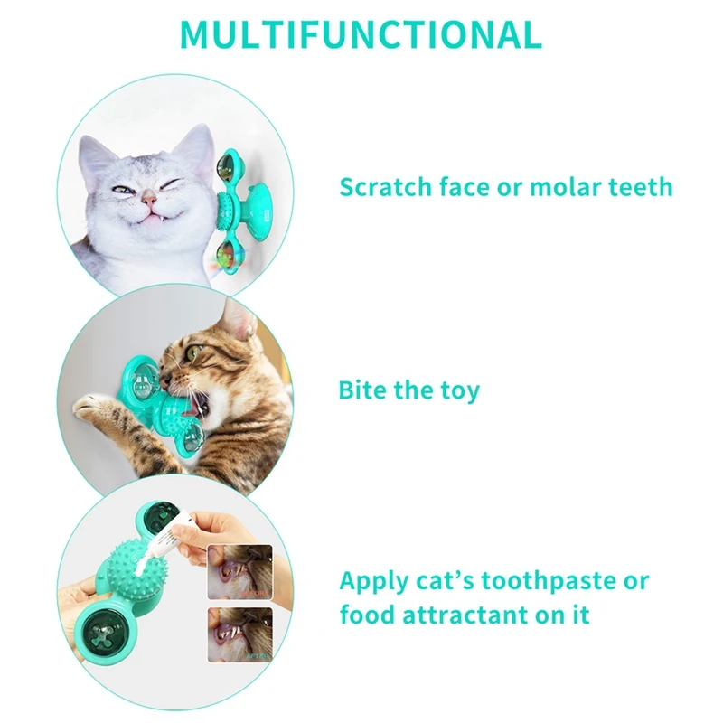 

Windmill Cat Toy Turntable Teasing Cat Toys Scratching Tickle ball Toys Cat Supplies Interactive