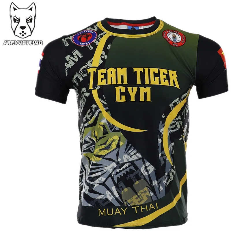 

Футболка мужская с изображением тигра, муай тай, смешанных боевых искусств
