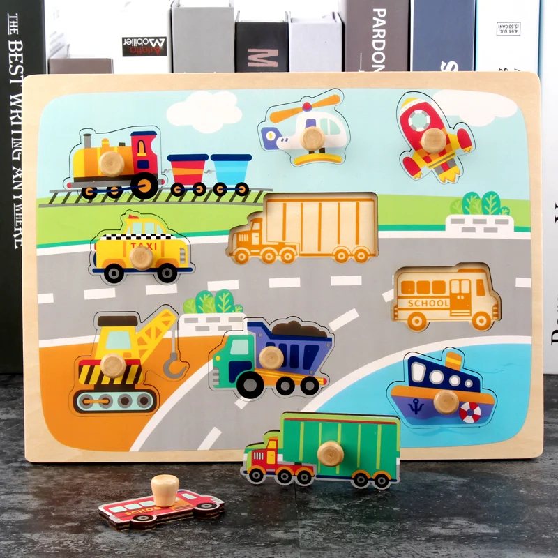 

Children's Animal Fruit Wooden Puzzle Board Toys, No Burrs, Baby Wood Puzzles Forest/Marine/Farm etc Classic Jigsaw Puzzles Toys