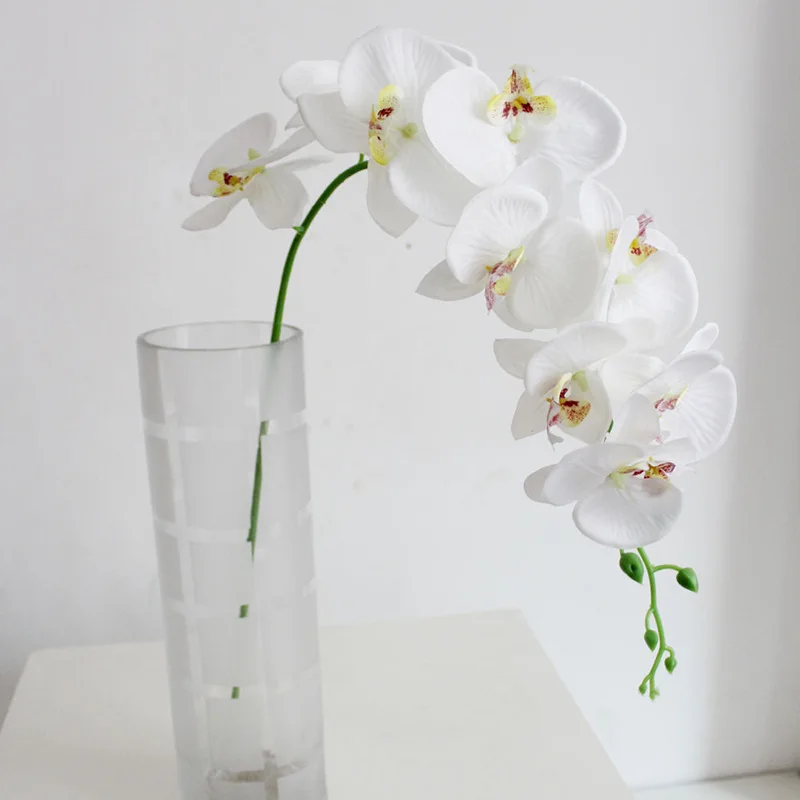 

1Pcs Artificial Silk Blue Butterfly Orchid Flowers Moth Fake Flower for Wedding Party Home Festival Decoration