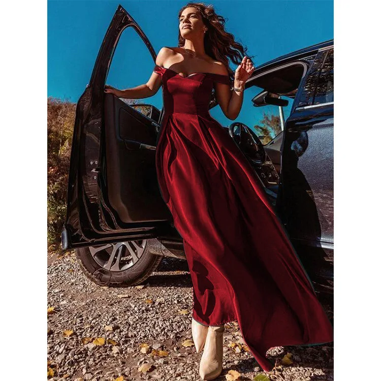 

Bohemian Style Evening Dresses Long Woman Gown Robe De Soir Parties Vintage Bride Dress Prom Party Gowns Hi Shy Bridal