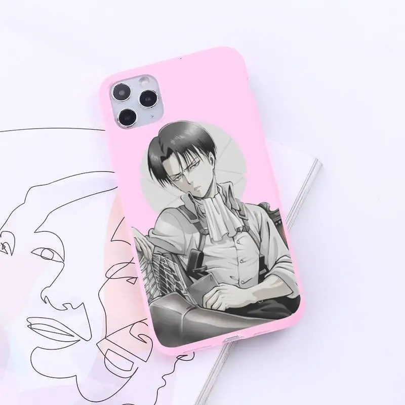 

attack on titan Anime high quality Phone Case Candy Color for iPhone 6 7 8 11 12 s mini pro X XS XR MAX Plus