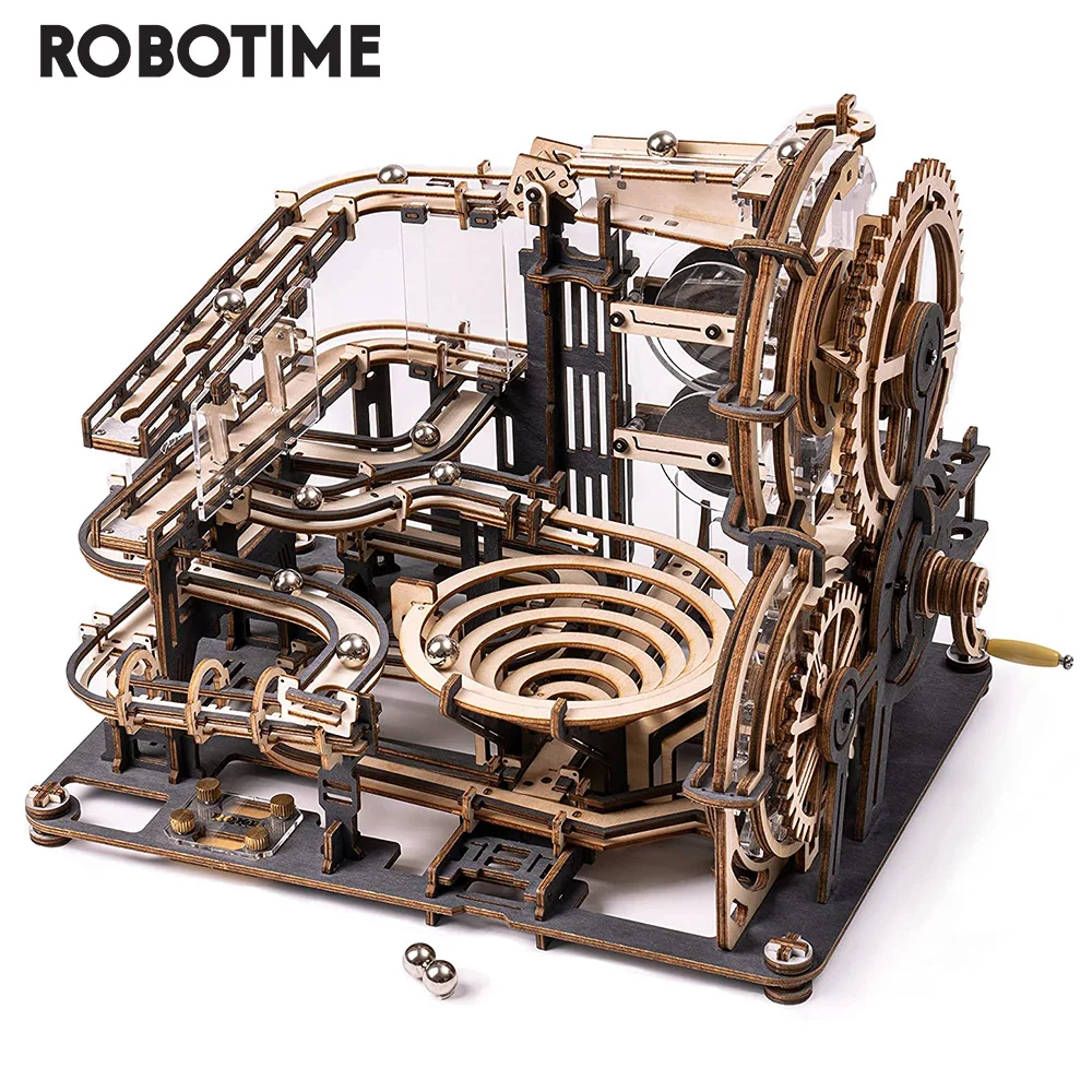 3D-Пазл Ночной город Robotime ROKR деревянная Сборная модель водяного колеса игрушка