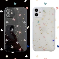 heart shaped glitter phone case for iphone se 2020 11 pro x xs max xr 7 8 plus cute tpu mobile phone case new